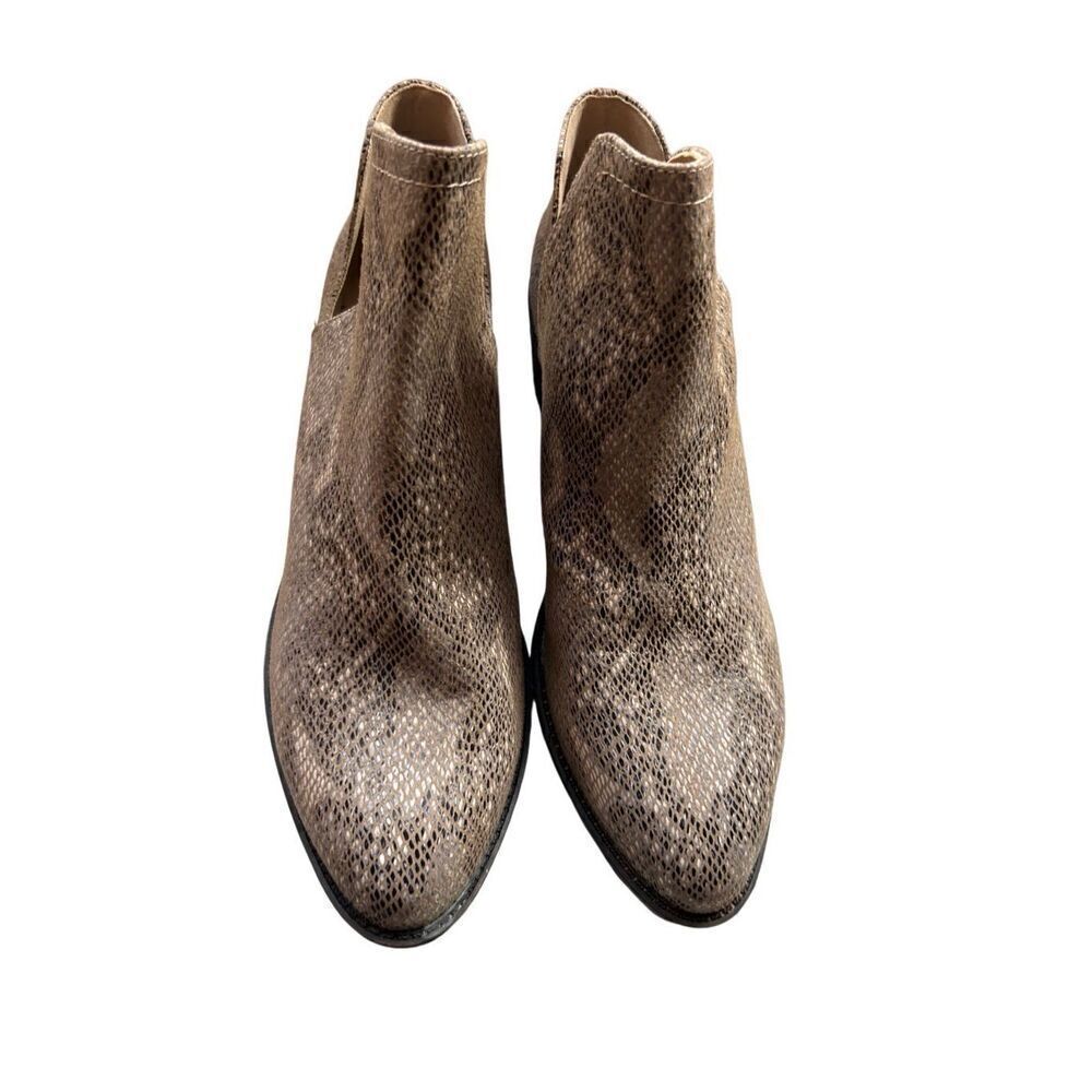 Volatile Snake print cut out booties 7.5 boho animal print